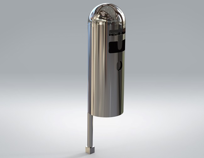 Trashly-Mounted ™ SS 304 Round Bin 35/60L