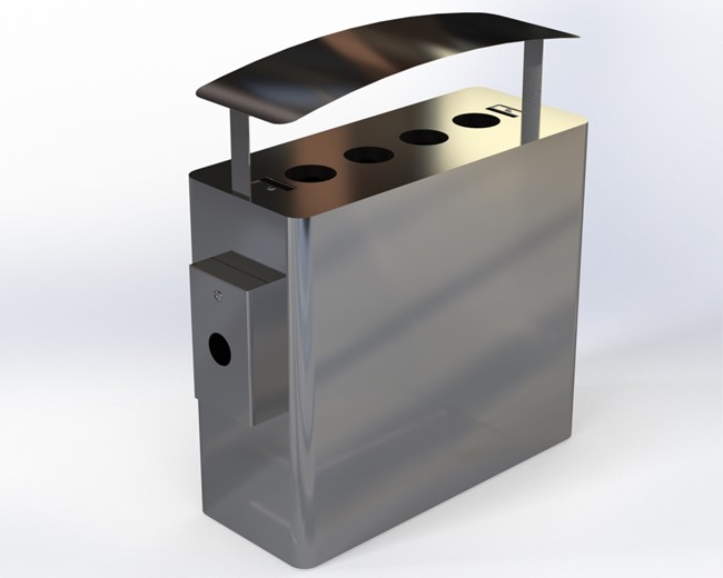 Trashly-Sort ™ QuadArch 4-Compartment SS 304 Recycling Station