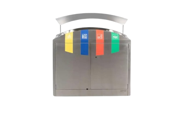 Trashly-Sort™ ArchFusion 4- Compartment SS 304 Recycling Station