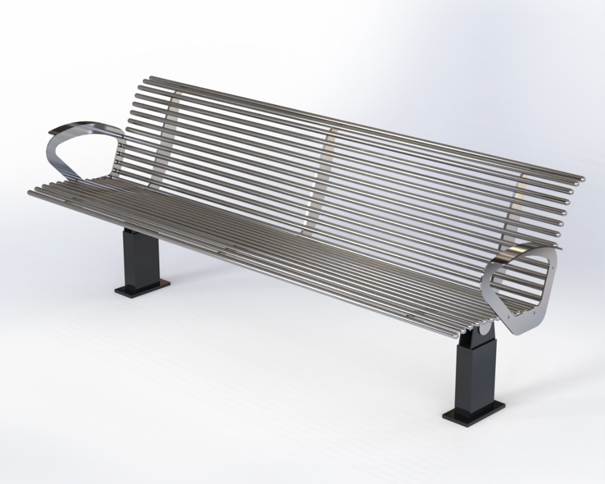 Trashly-Essentials ™ SS 304 Urban Stainless Steel Bench