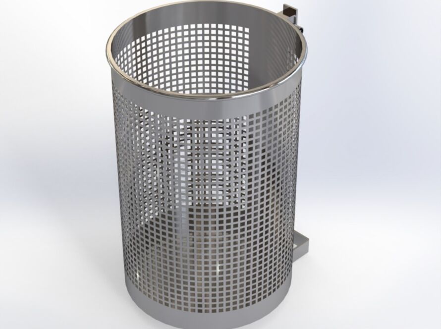 Trashly-Mounted ™ 40L SS 304 Stainless Mesh Bin