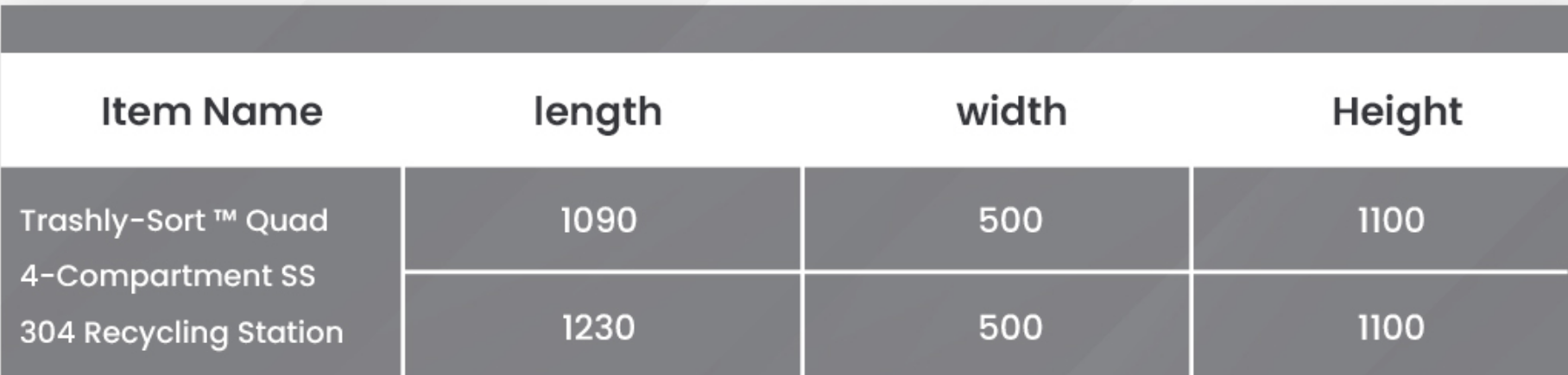 Trashly-Sort ™ Quad 4-Compartment SS 304 Recycling Station - Image 2